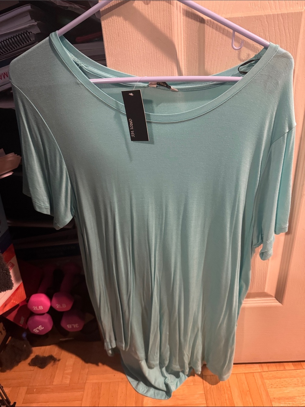 Relaxed Mint Green Women's Tunic Top